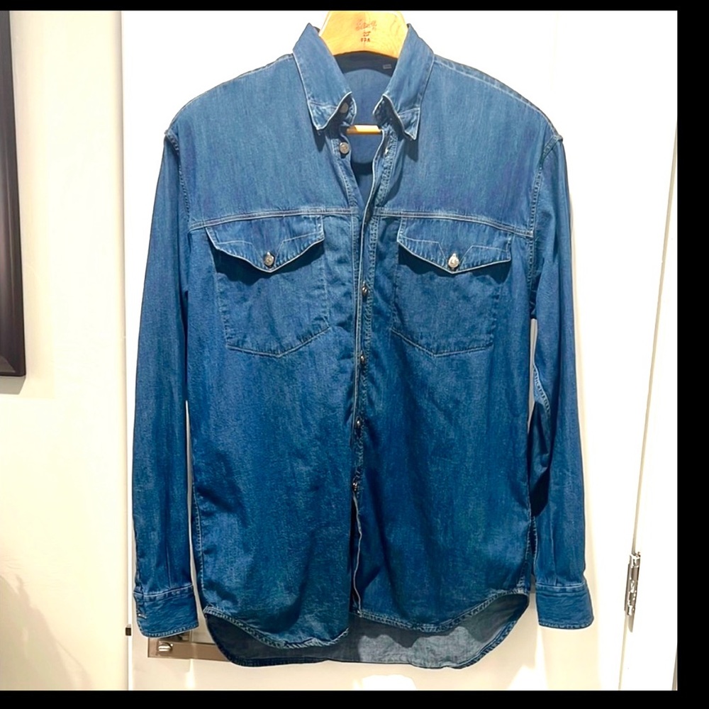 Versace Indigo Denim Button-Up